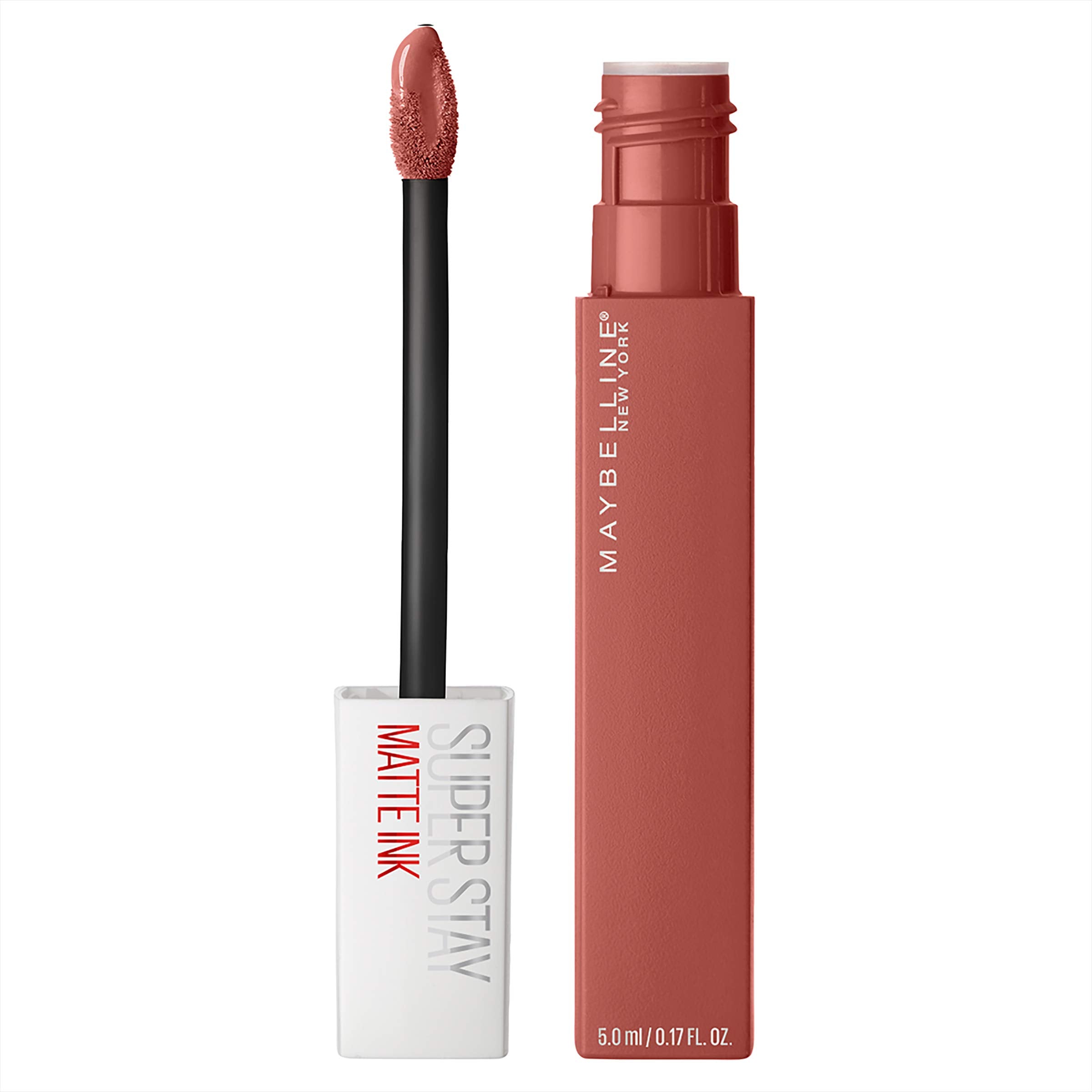 Maybelline Super Stay Matte Ink Liquid Lipstick Makeup, Long Lasting High Impact Color, Up to 16H Wear, Seductress, Light Rosey Nude, 1 Count